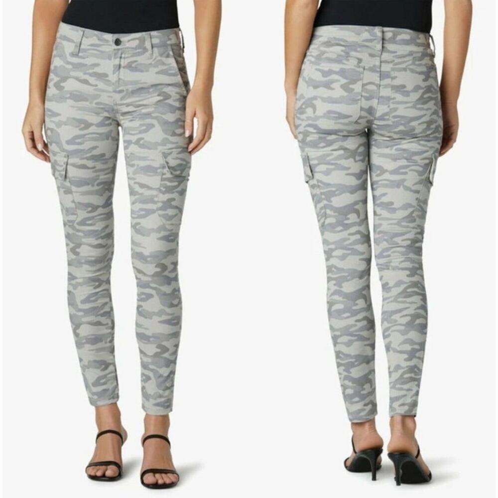 NWT Joe's Jeans Women's Skinny Cargo Ankle Pants Soft Grey Camouflage Size 23